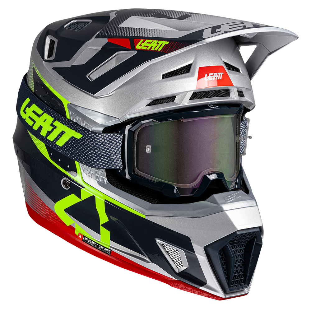 Leatt Moto 7.5 V25 Helmet and 4.5 Goggles ( Steel )