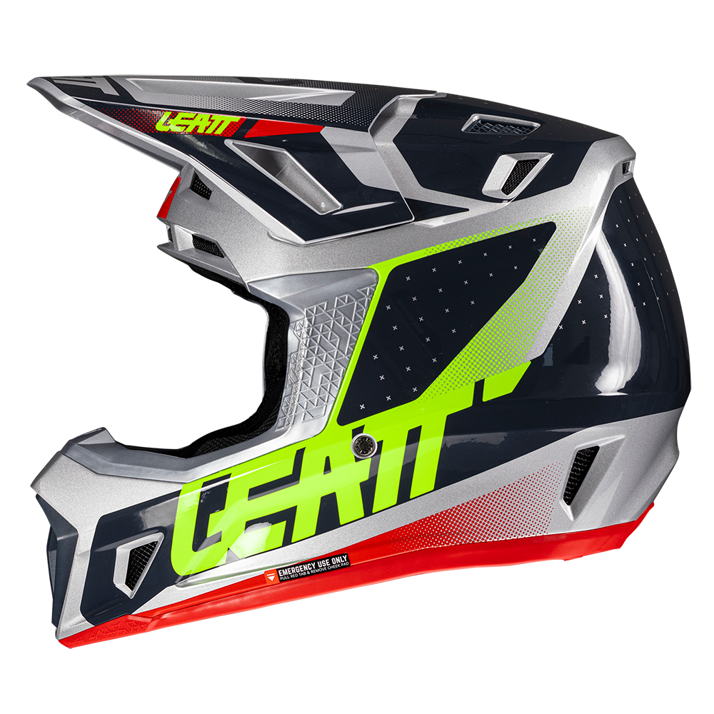 Leatt Moto 7.5 V25 Helmet and 4.5 Goggles ( Steel )