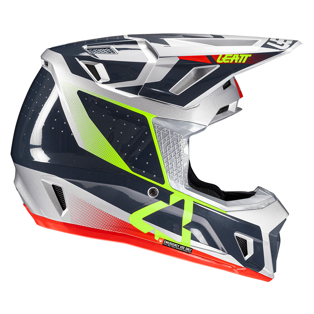 Leatt Moto 7.5 V25 Helmet and 4.5 Goggles ( Steel )
