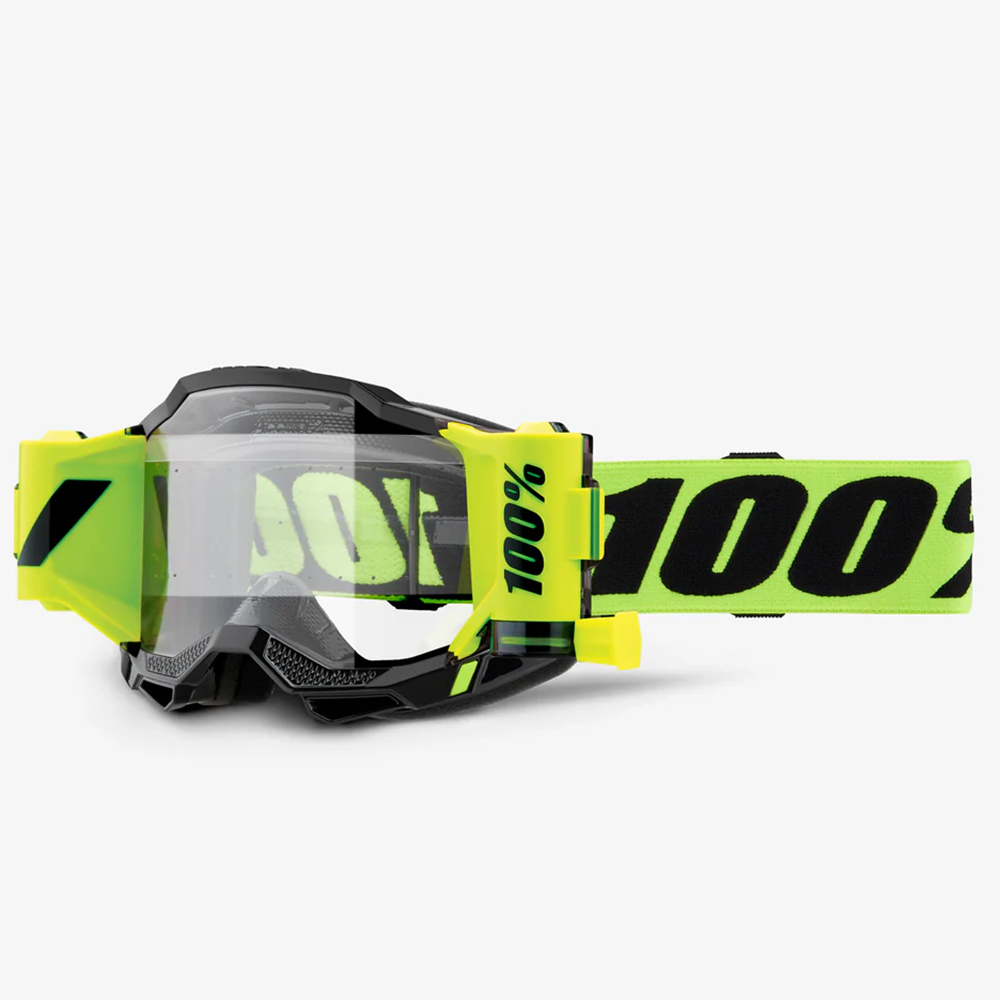 100% Accuri Forecast Goggles - Neon Yellow (Clear Lens)