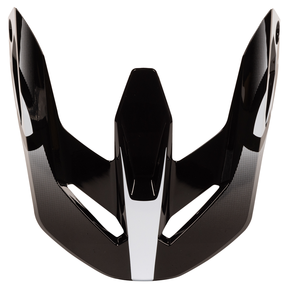 Fox V1 Leed Helmet Visor/Peak Gloss (Black/White)