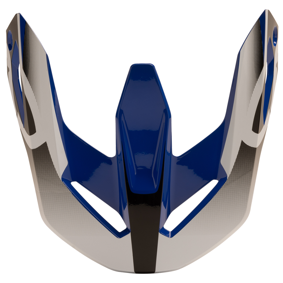 Fox V1 Leed Helmet Visor/Peak Gloss (Blue/White)