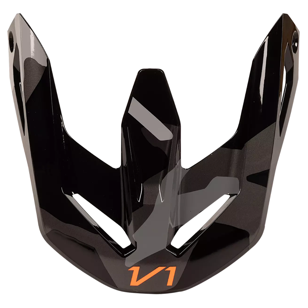 Fox V1 Youth BNKR Helmet Visor/Peak Gloss (Grey Camo)