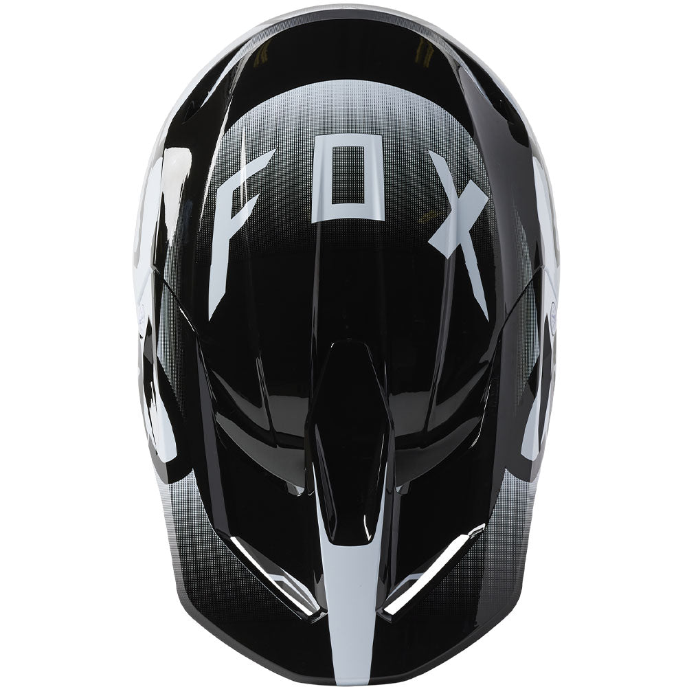 Fox Youth V1 Leed Helmet - DOT/ECE (Black/White)