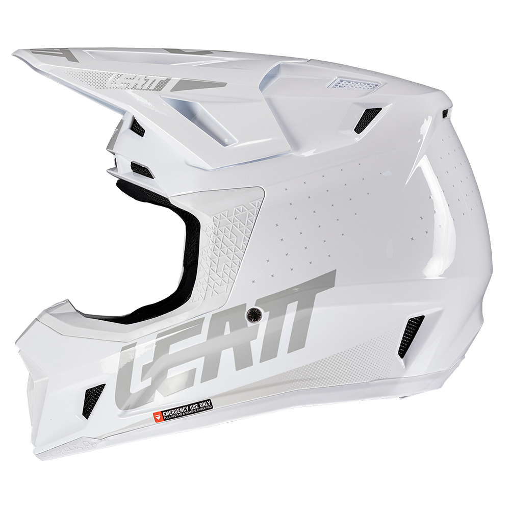 Leatt Moto 7.5 Helmet and 4.5 Goggles ( Gloss White )