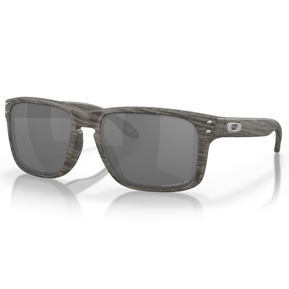 Oakley Holbrook Sunglasses - Prizm Black Polarized Lenses (Woodgrain Frame)