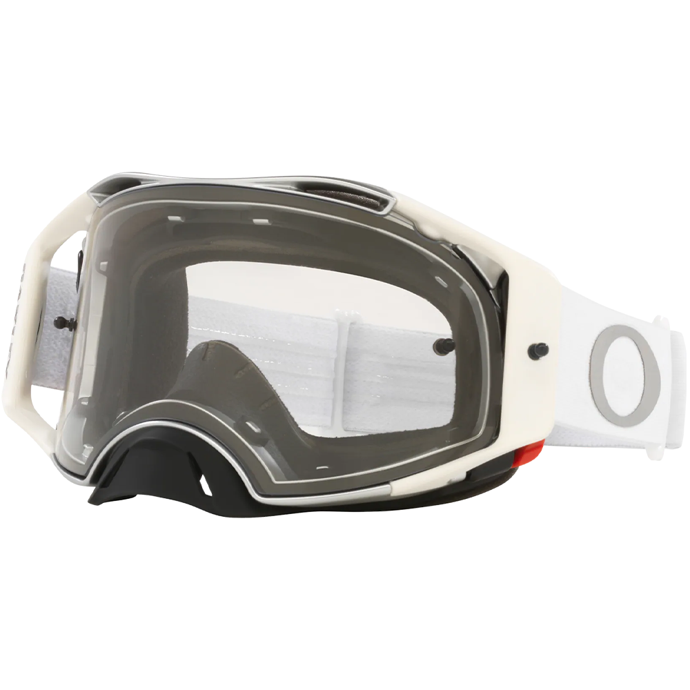 Oakley Airbrake Tuff Blocks Goggles - Clear Lens (White)