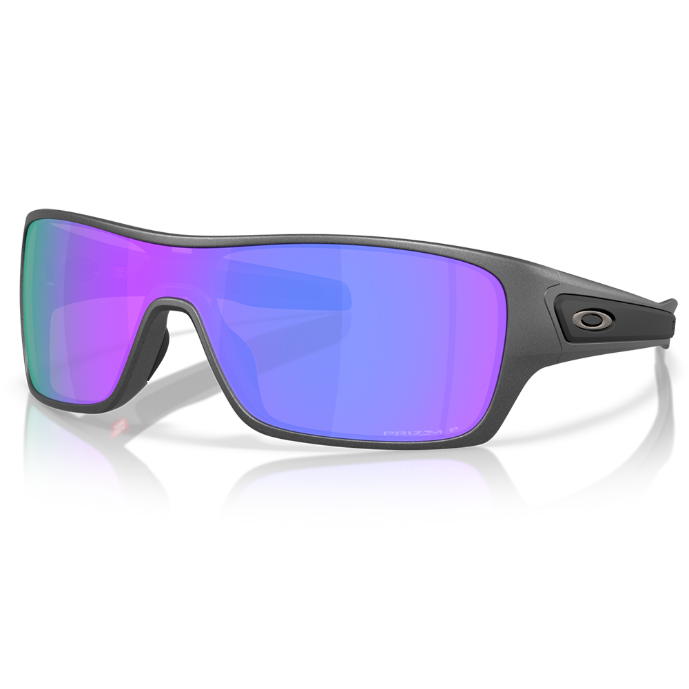 Oakley Turbine Rotor Sunglasses - Prizm Violet Polarized Lenses (Matte Steel Frame)