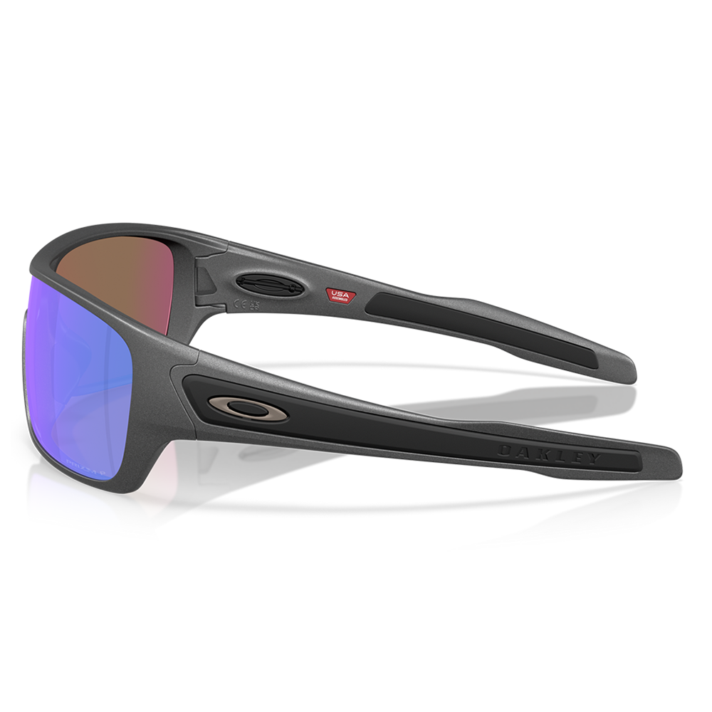 Oakley Turbine Rotor Sunglasses - Prizm Violet Polarized Lenses (Matte Steel Frame)