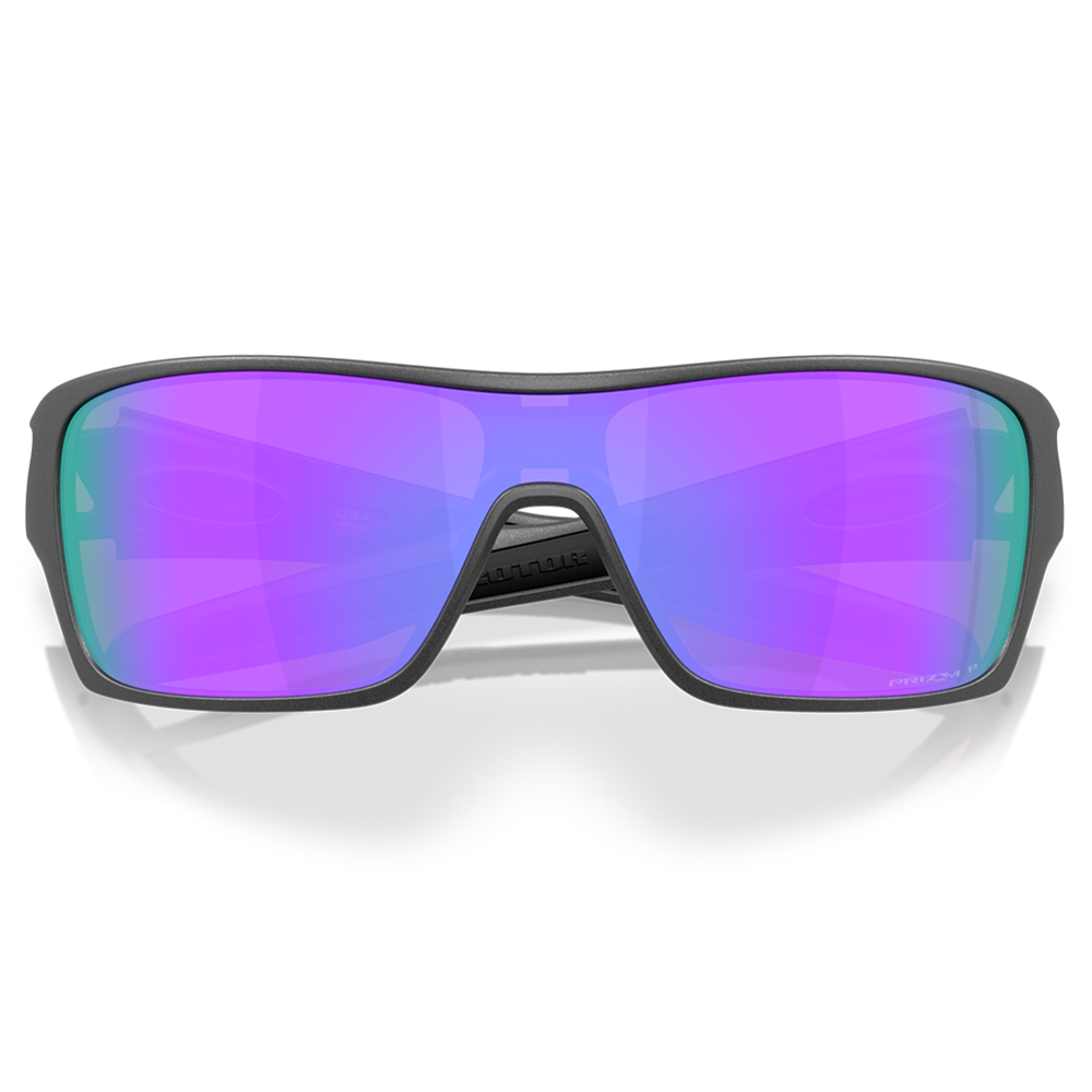 Oakley Turbine Rotor Sunglasses - Prizm Violet Polarized Lenses (Matte Steel Frame)