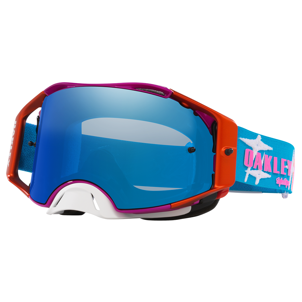 Oakley Airbrake Troy Lee Designs Goggles - Black Ice Iridium Lens (Speed Stars)