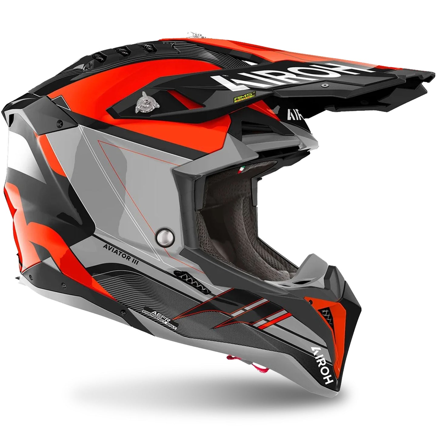 Airoh Aviator 3 Saber Helmet (Orange Gloss)