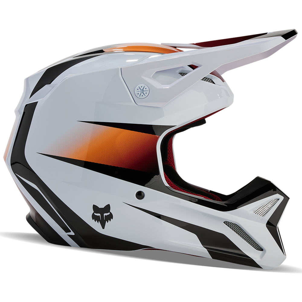 Fox Youth V1 Flora Helmet (White/Black)