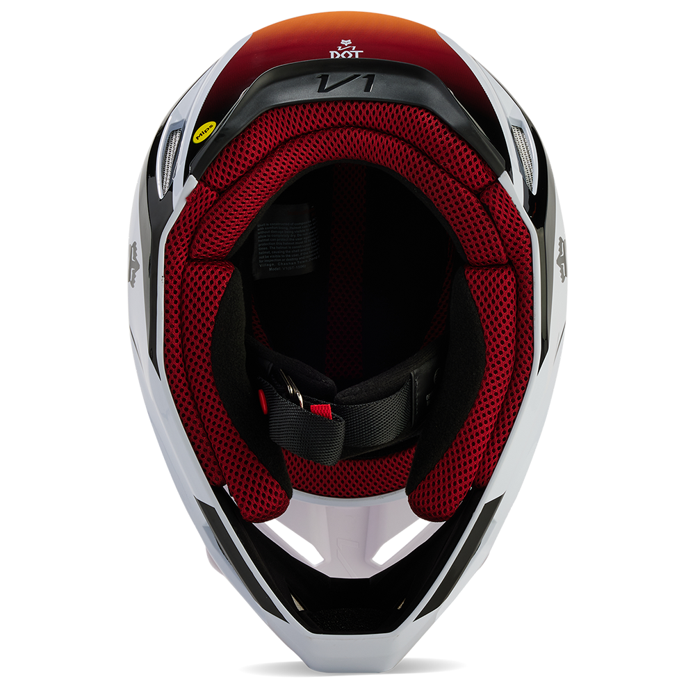 Fox Youth V1 Flora Helmet (White/Black)