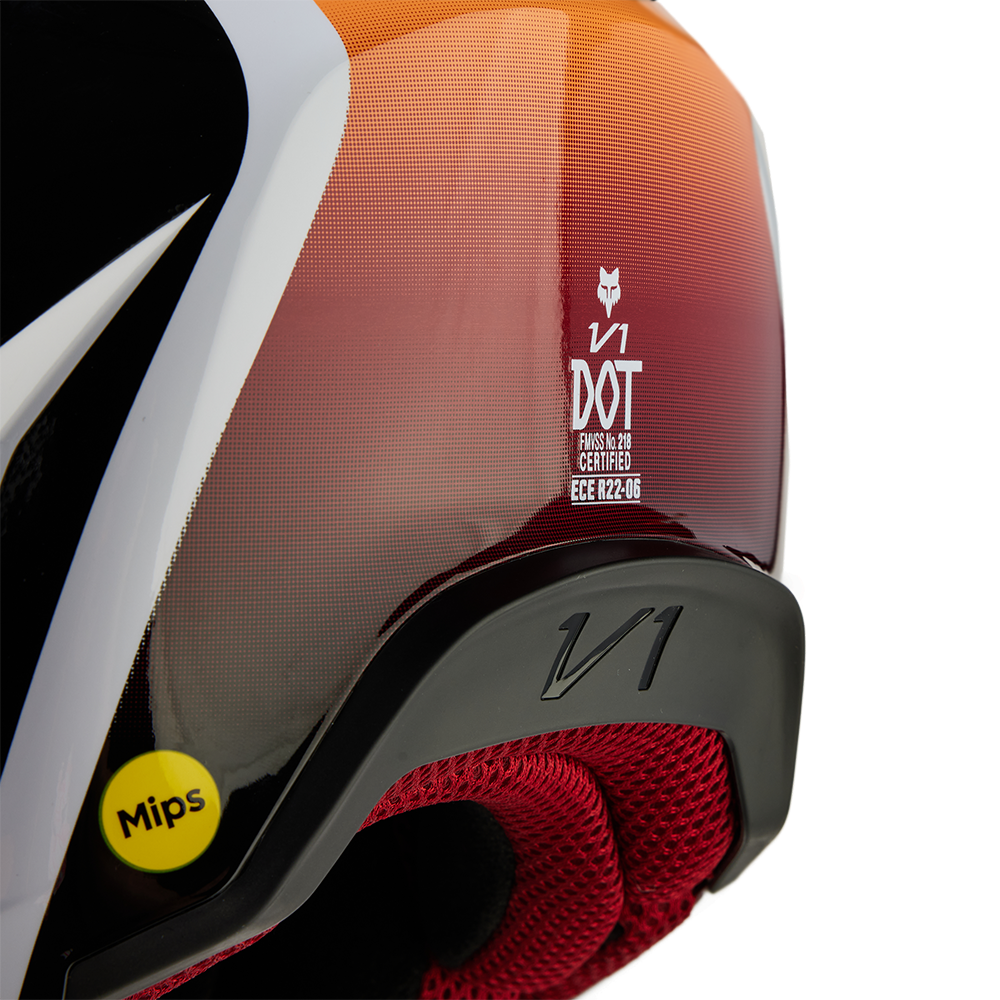 Fox Youth V1 Flora Helmet (White/Black)