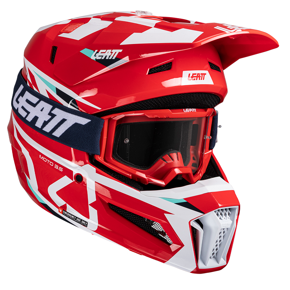 Leatt Moto 3.5 Helmet and 3.5 Goggles (Red)
