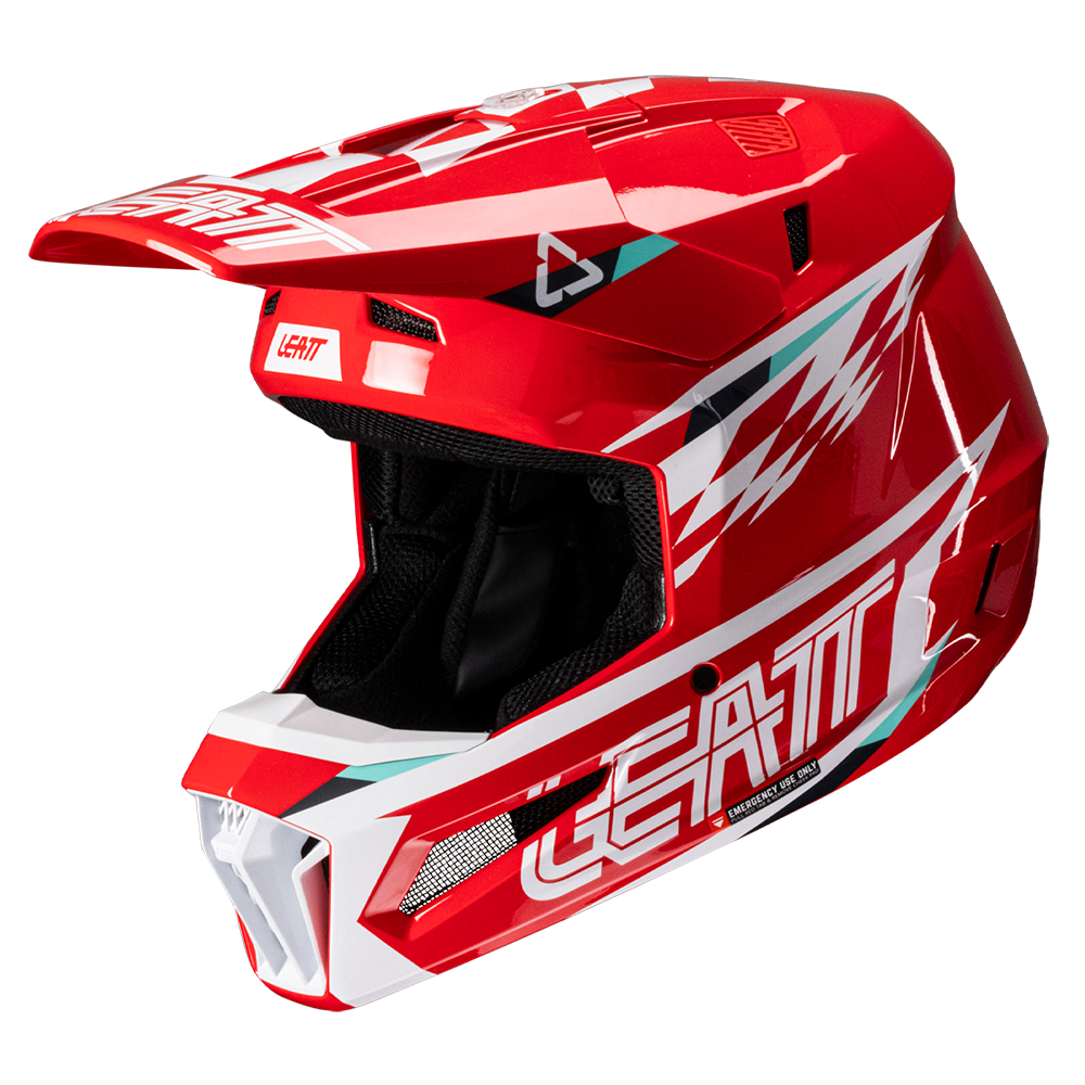 Leatt Moto 3.5 Helmet and 3.5 Goggles (Red)