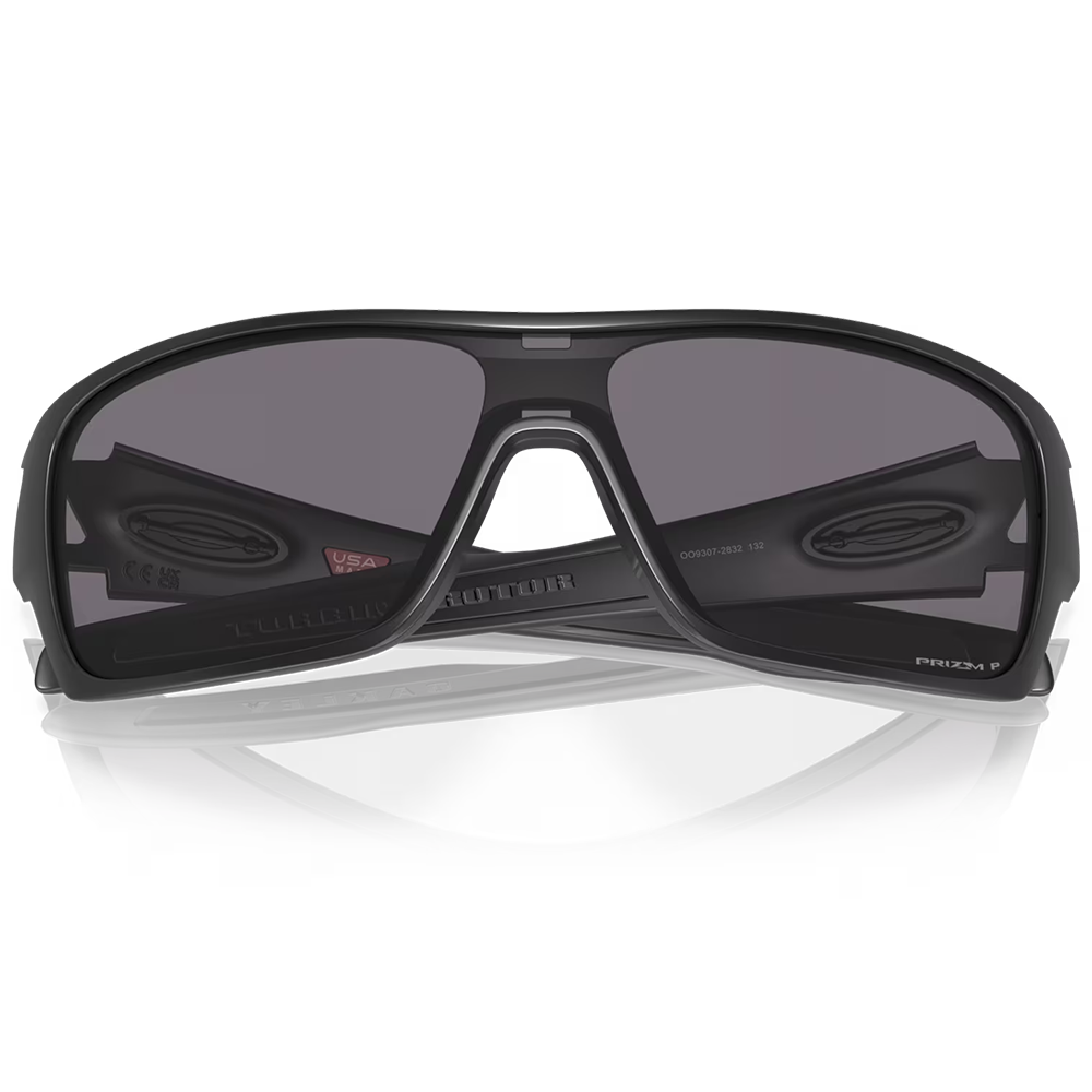 Oakley Turbine Rotor Sunglasses - Prizm Grey Polarized Lenses (Matte Black Frame)