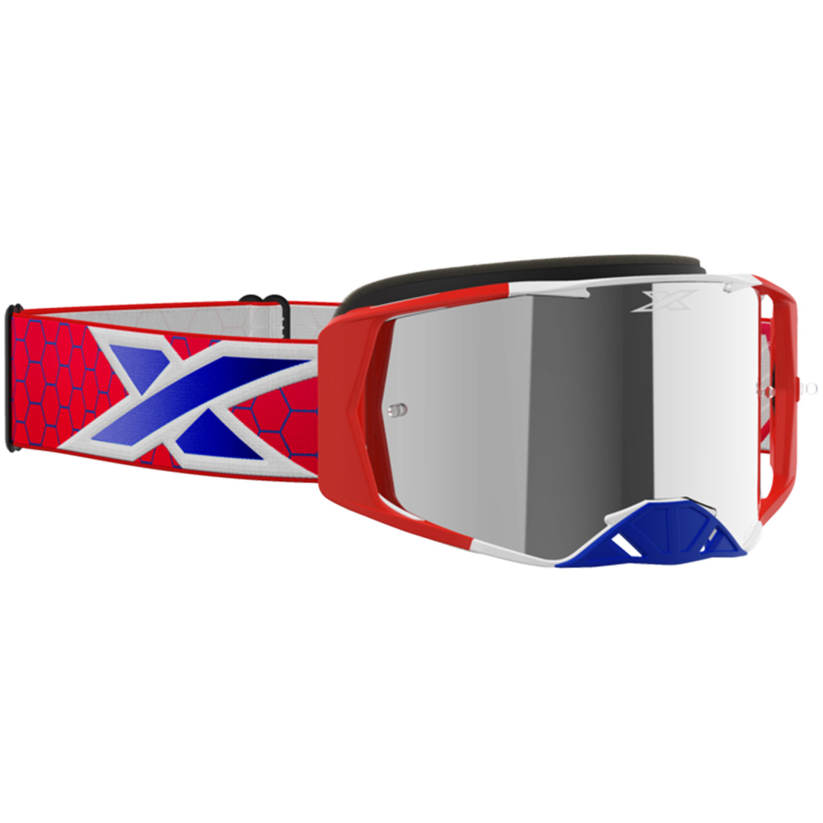 EKS Lucid Goggle - Red/White/Blue (Mirror Silver Lens)