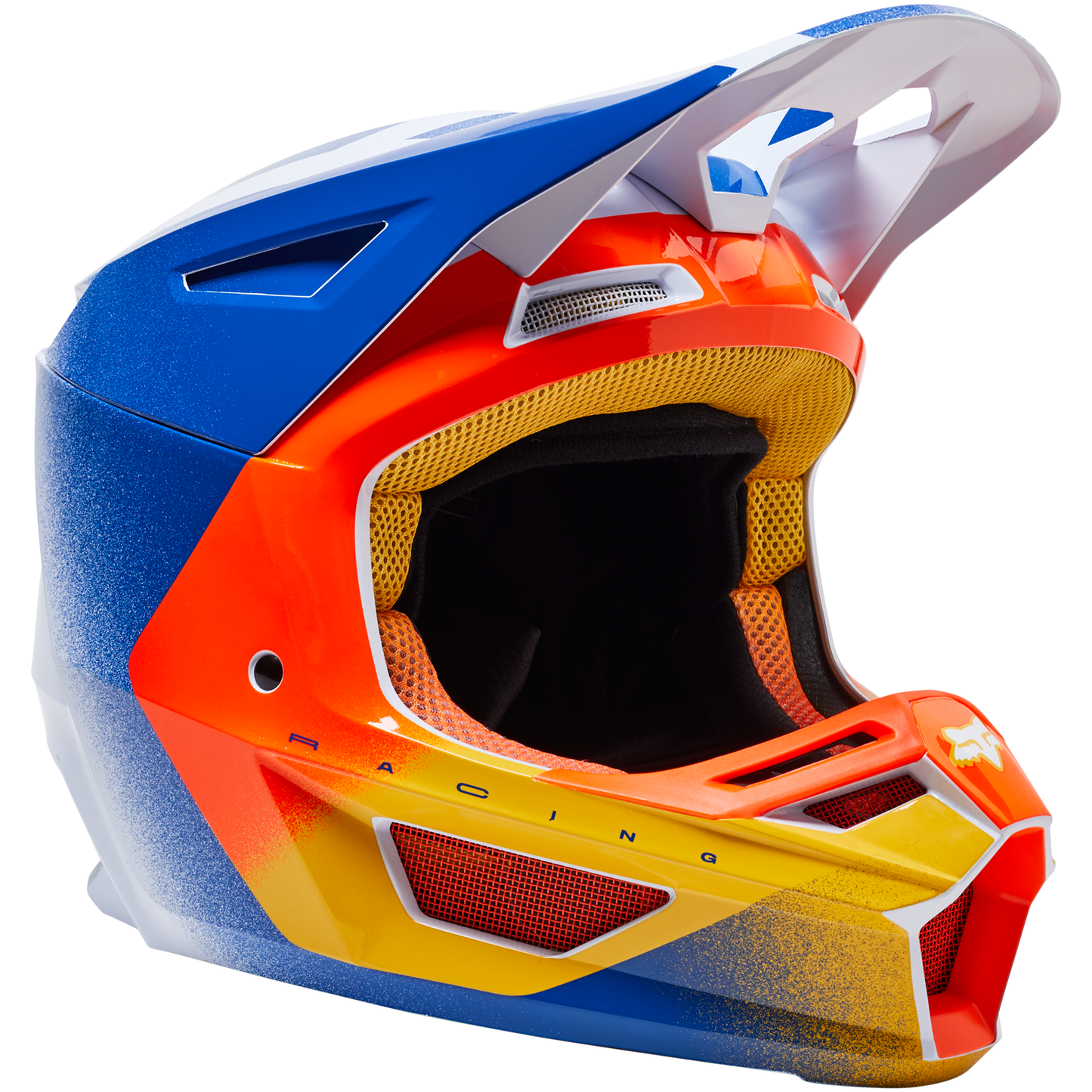 Fox V2 Rkane Helmet (Orange/Blue)
