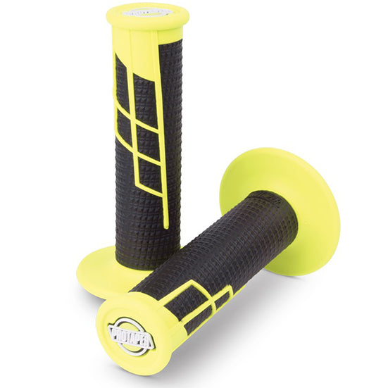 Protaper Clamp-on Half Waffle Grips (Neon Yellow/Black)