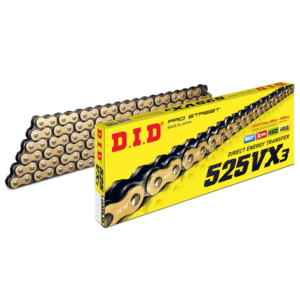 DID 525 VX3 120 Link X-Ring Chain Rivet (Gold) - ON ROAD RIVET
