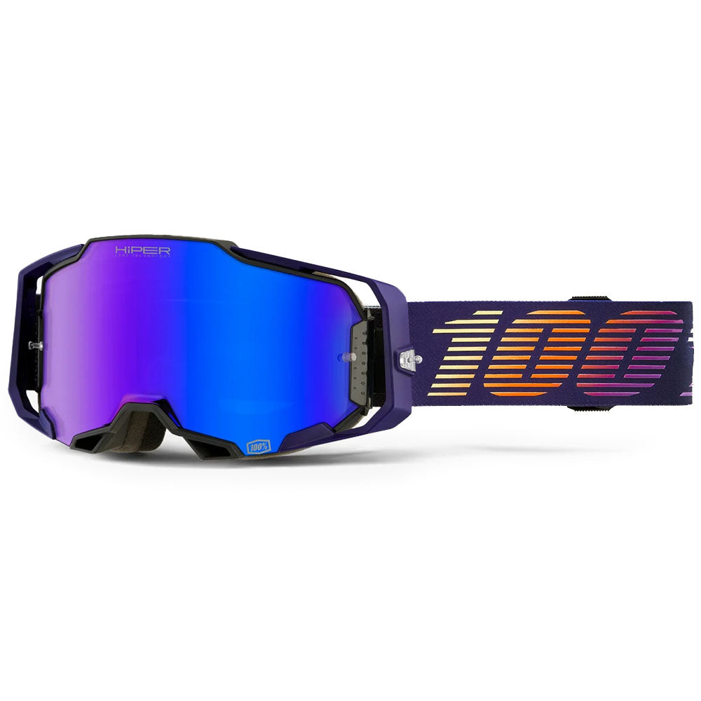 100% Armega Goggles - Agenda (HiPER Blue Mirror Lens)