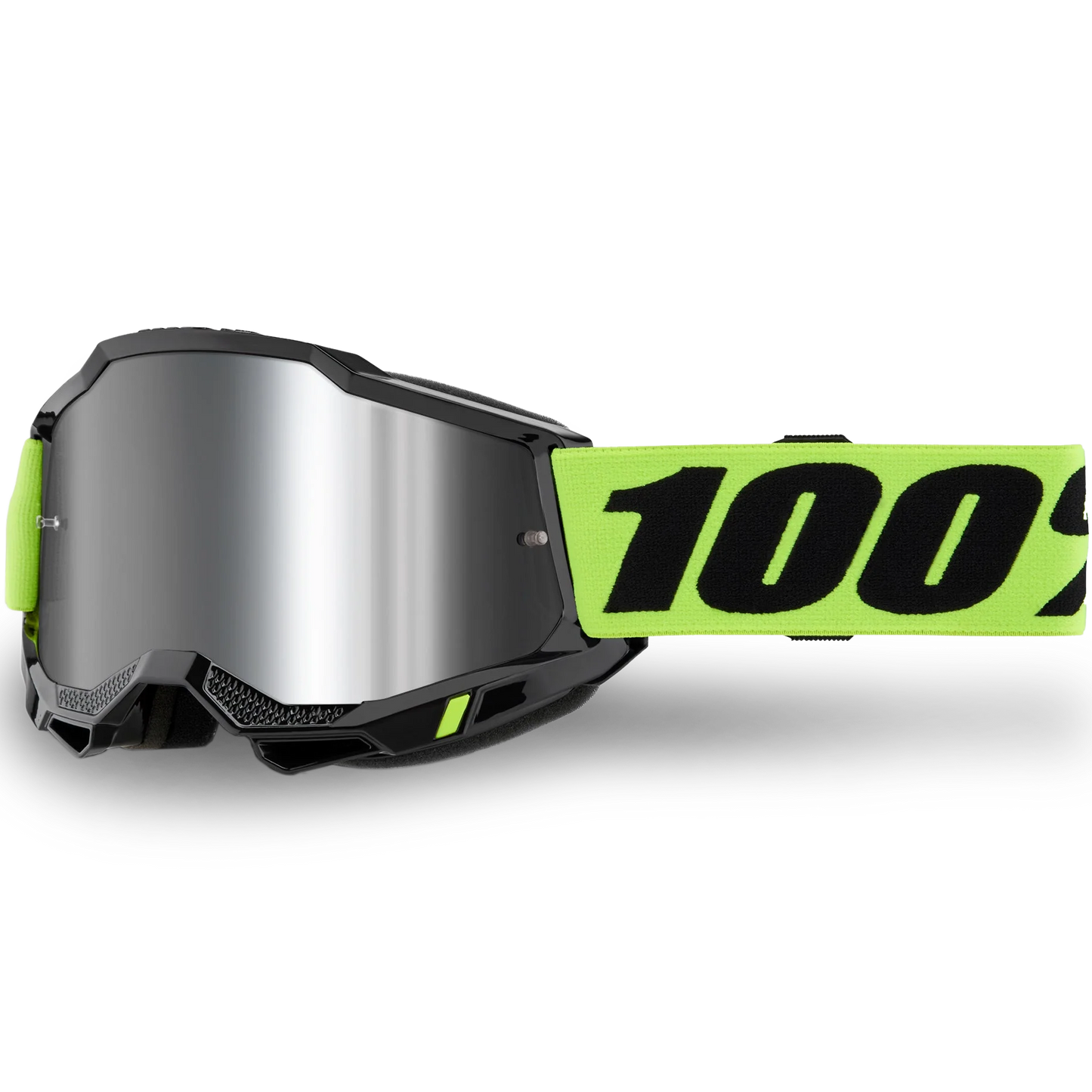 100% Accuri 2 Goggles - Neon Yellow (Mirror Silver Lens)