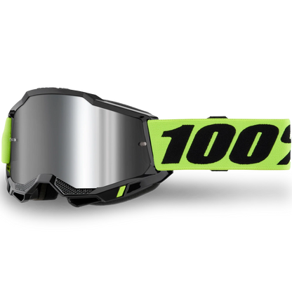 100% Accuri 2 Goggles - Neon Yellow (Mirror Silver Lens)