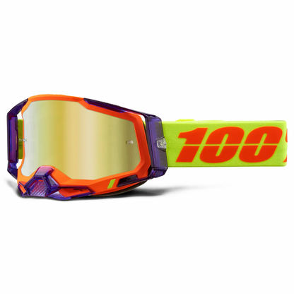 100% Racecraft 2 Goggles - Panam (Mirror Gold Lens)