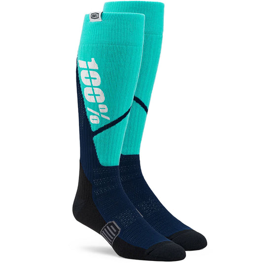 100% Torque Thick Comfort MX Socks (Steel/Navy)