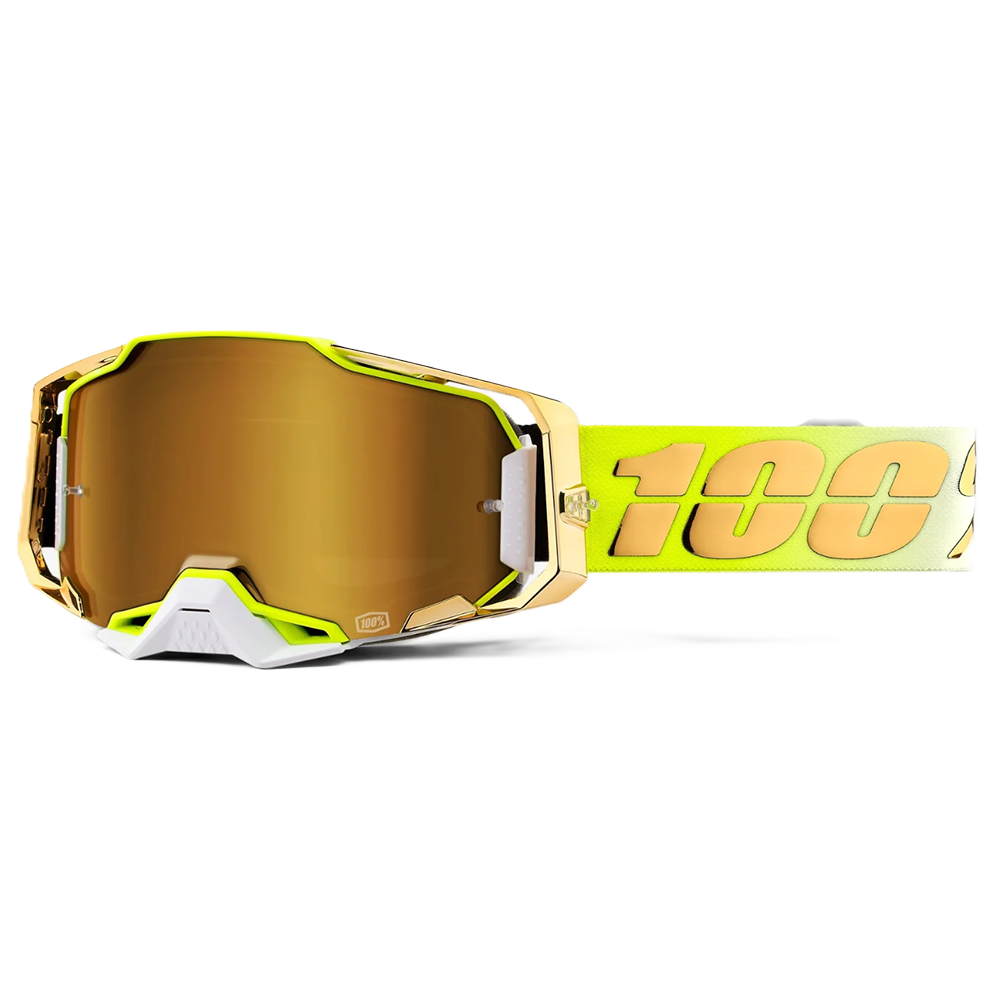 100% Armega Goggles - Feelgood (Mirror True Gold Lens)