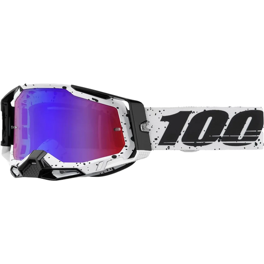 100% Racecraft 2 Goggles - Trinity (Mirror Red/Blue Lens)