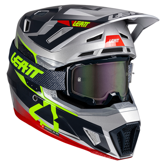 Leatt Moto 7.5 V25 Helmet and 4.5 Goggles ( Steel )