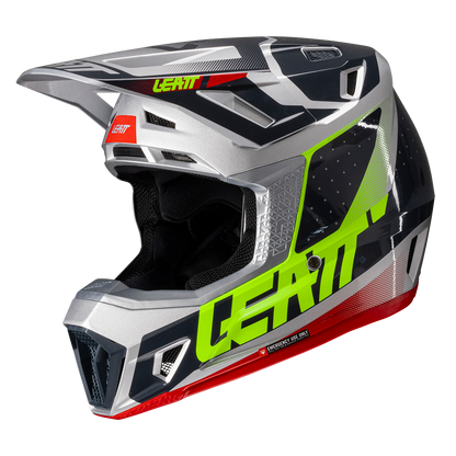 Leatt Moto 7.5 V25 Helmet and 4.5 Goggles ( Steel )