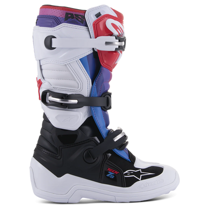 Alpinestars Tech 7S Youth Boots Black/White/Rainbow