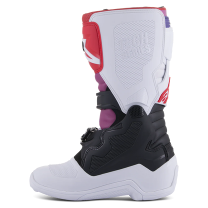 Alpinestars Tech 7S Youth Boots Black/White/Rainbow