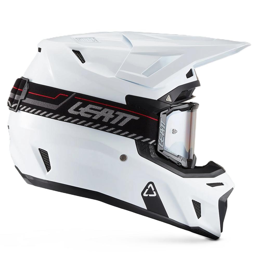 Leatt Moto 8.5 Helmet and 5.5 Goggles (White V27)
