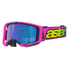 Alpinestars Vision 8 Vista Goggles - Pink Flou Yellow Fl (Mirror Blue Lens)