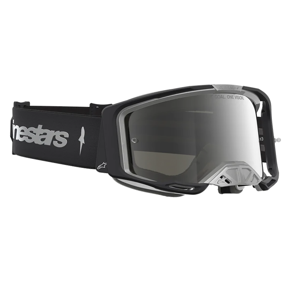 Alpinestars Vision 8 Amber Goggles -  Black Silver (Mirror Silver Lens)