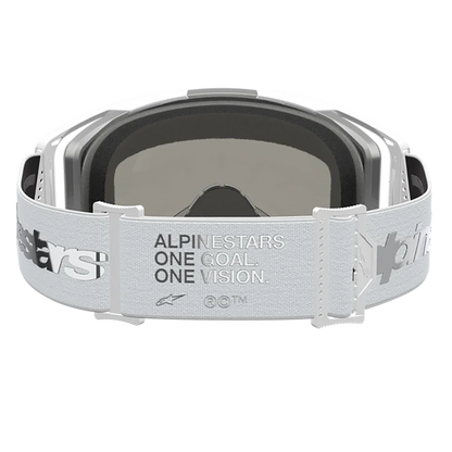 Alpinestars Vision 8 Amber Goggles -  White  Sliver (Mirror Silver Lens)