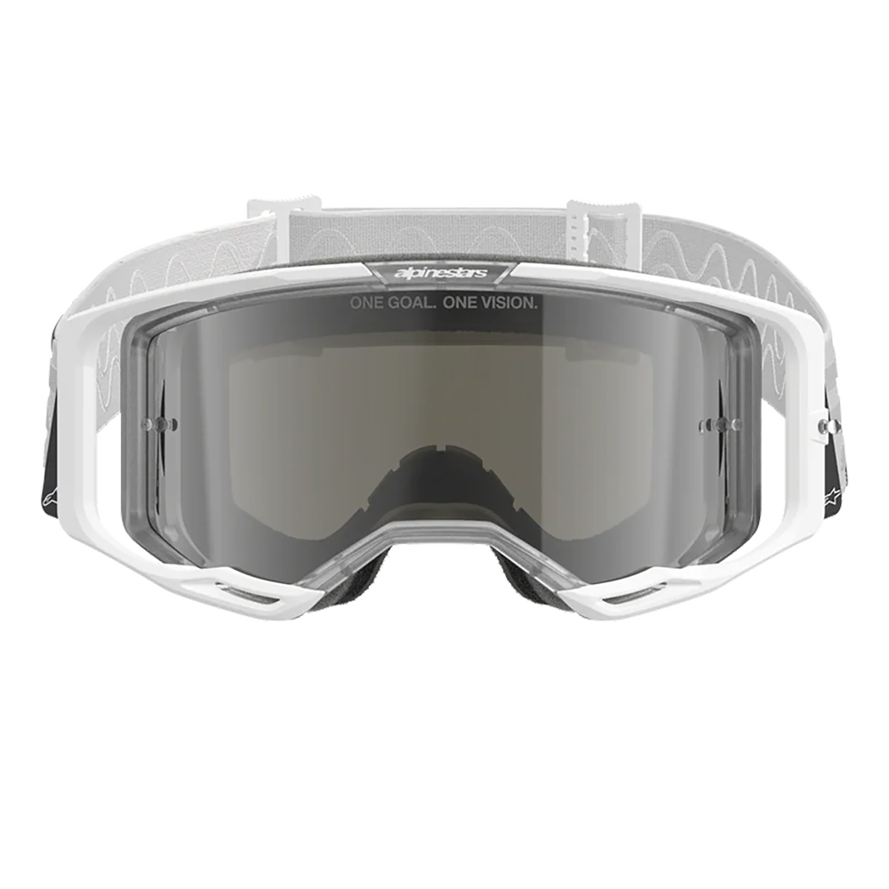 Alpinestars Vision 8 Corp Goggles -  White (Mirror Blue Lens)