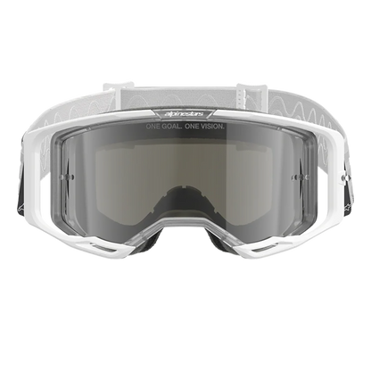 Alpinestars Vision 8 Corp Goggles -  White (Mirror Blue Lens)