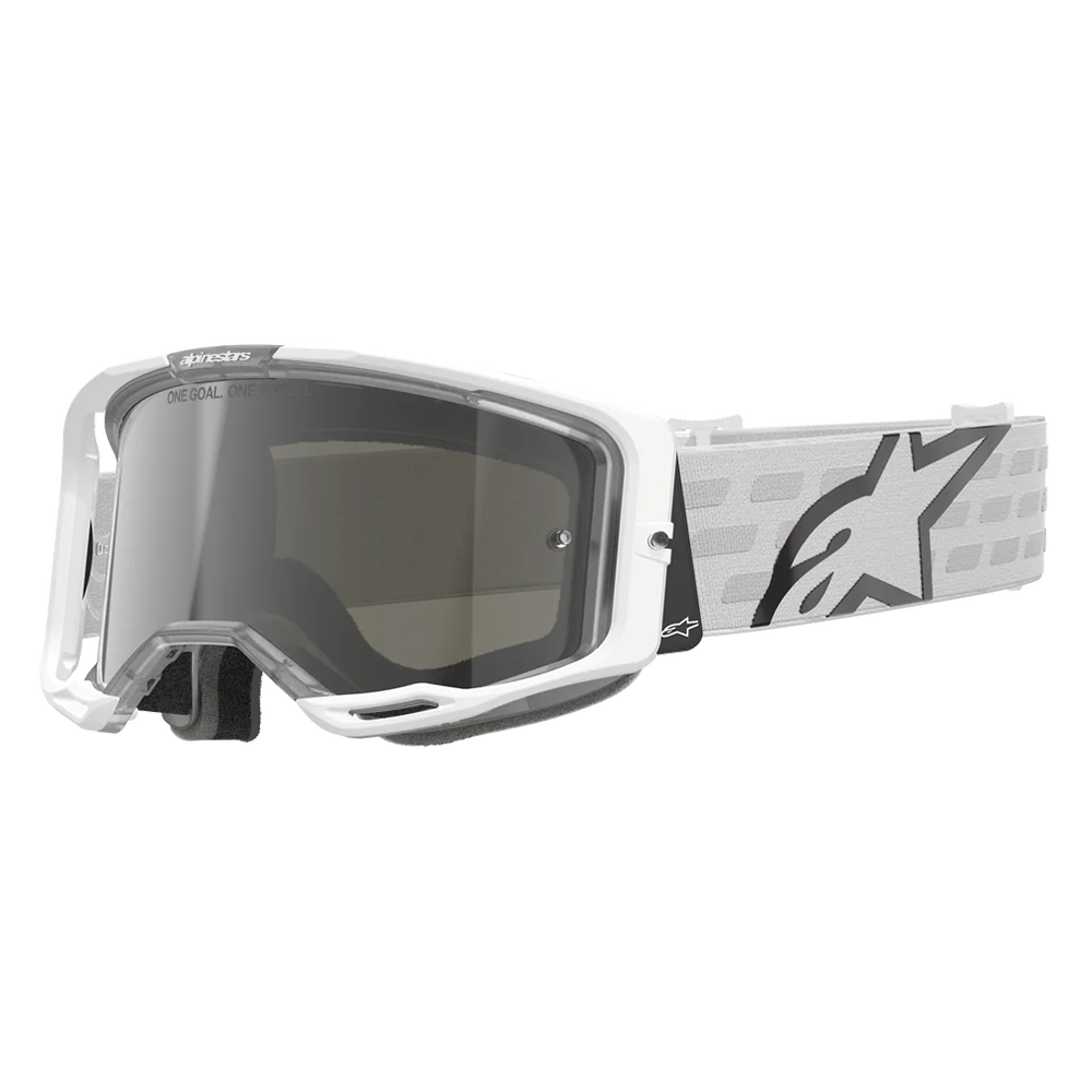 Alpinestars Vision 8 Corp Goggles -  White (Mirror Blue Lens)