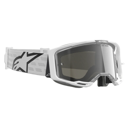 Alpinestars Vision 8 Corp Goggles -  White (Mirror Blue Lens)