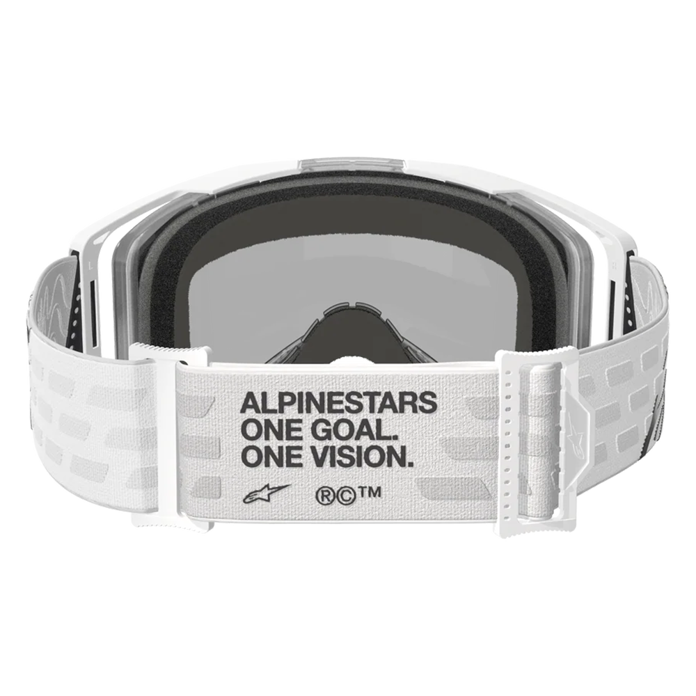 Alpinestars Vision 8 Corp Goggles -  White (Mirror Blue Lens)