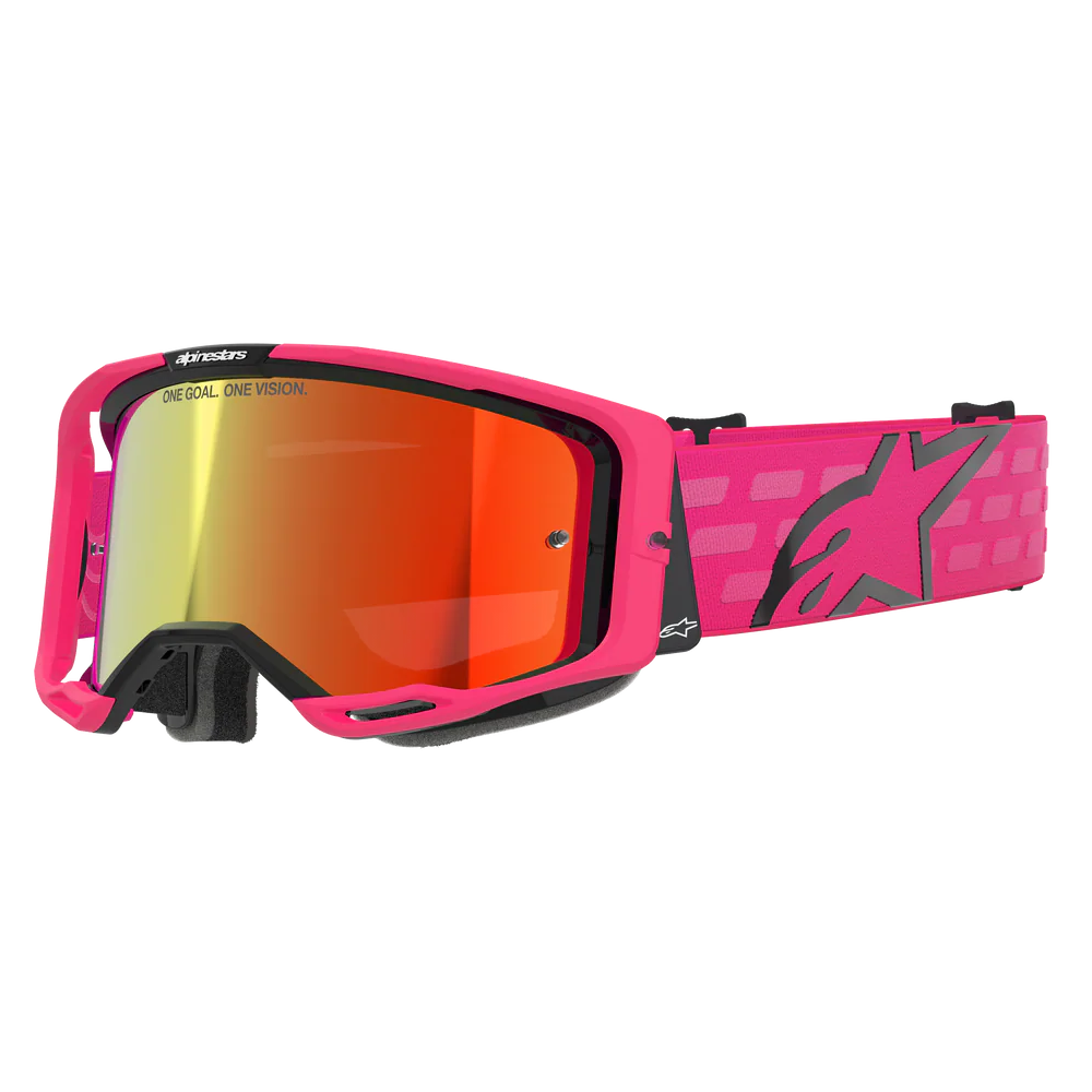 Alpinestars Vision 8 Corp Goggles -  Pink (Mirror Red Lens)