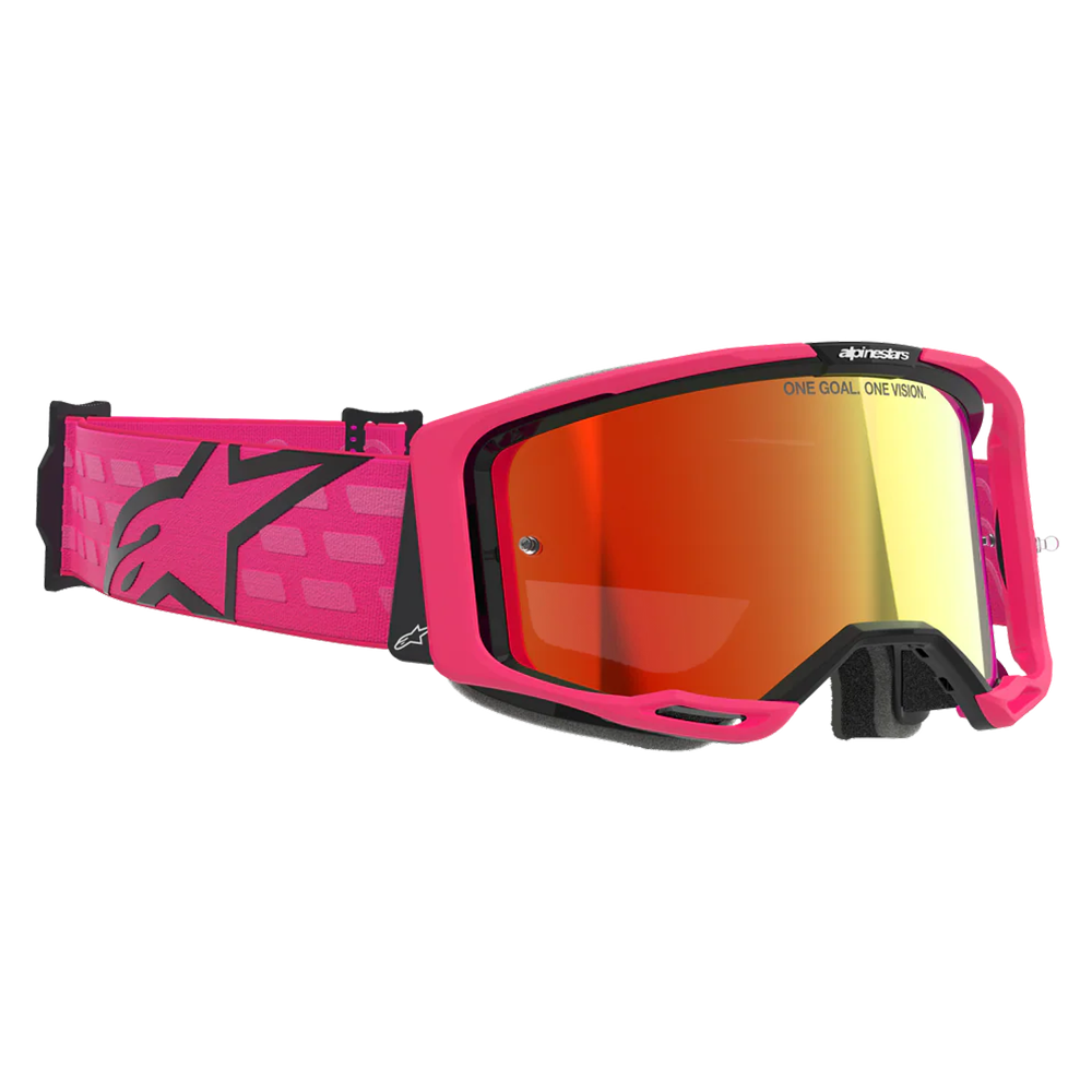 Alpinestars Vision 8 Corp Goggles -  Pink (Mirror Red Lens)
