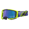 Alpinestars Vision 8 Corp Goggles -  Purple Fluo Yellow (Mirror Blue Lens)
