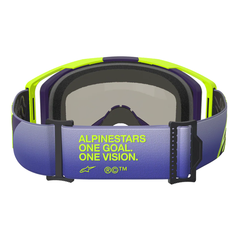 Alpinestars Vision 8 Corp Goggles -  Purple Fluo Yellow (Mirror Blue Lens)